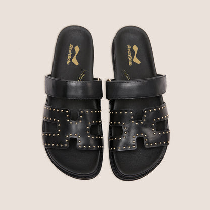WILLOW – Modern Studded Slide Sandals for Bunions & Foot Pain | Podiatrist Recommended Healthy Sandals